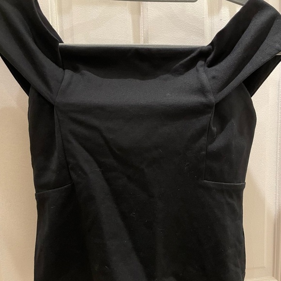 Deletta Black Off Shoulder Mulit Way Zip-Up Top - Picture 1 of 5
